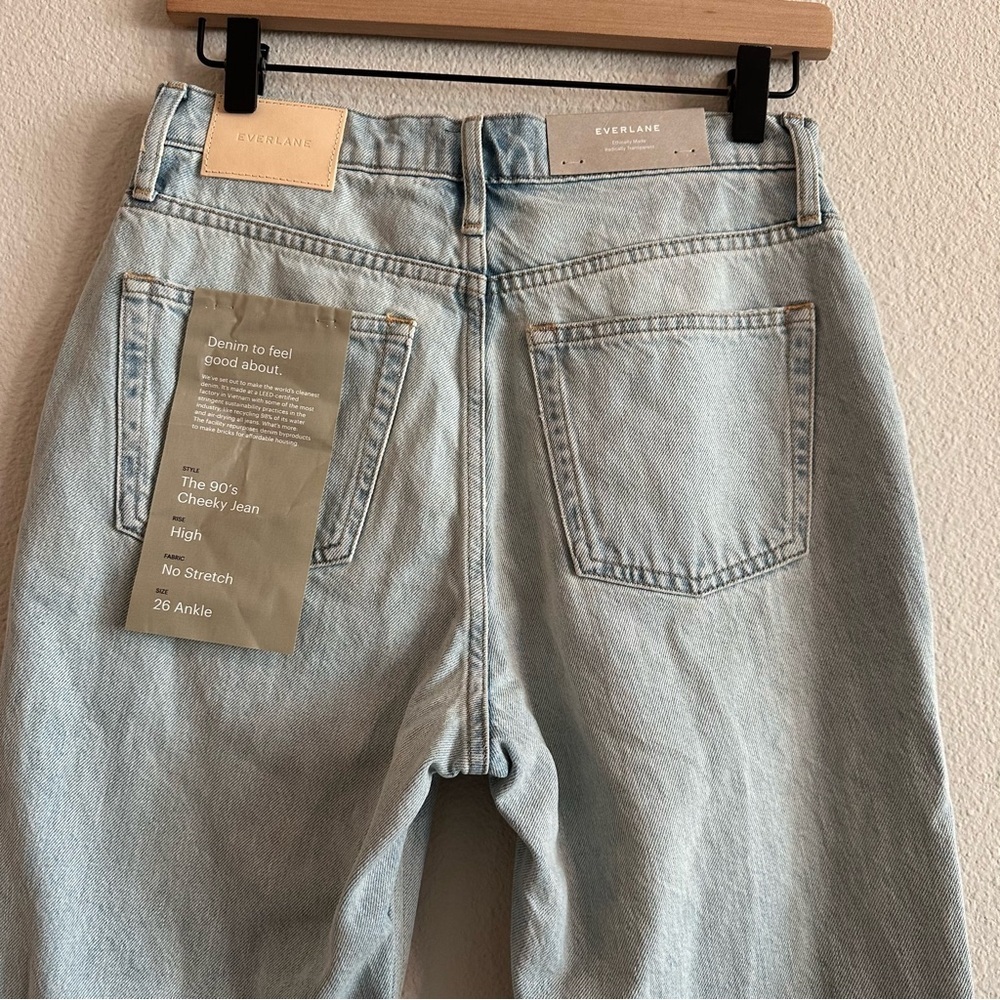 Everlane Blue Ankle , the 90’s cheeky jeans Patchwork Design - Picture 9 of 12